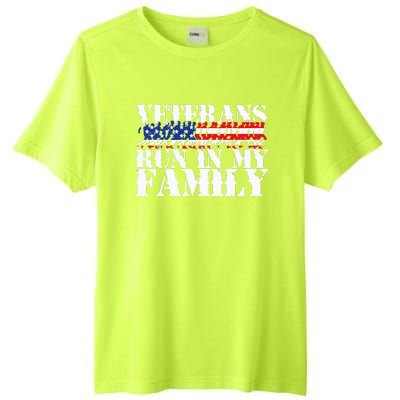 Military Veterans Run in My Family Running Tall Fusion ChromaSoft Performance T-Shirt