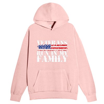 Military Veterans Run in My Family Running Urban Pullover Hoodie