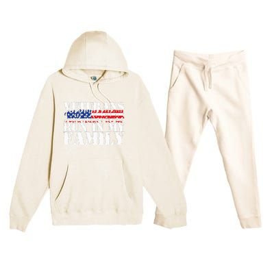 Military Veterans Run in My Family Running Premium Hooded Sweatsuit Set