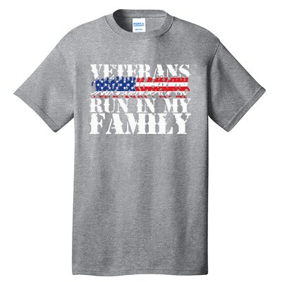 Military Veterans Run in My Family Running Tall T-Shirt