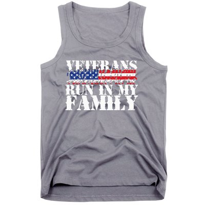 Military Veterans Run in My Family Running Tank Top