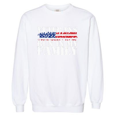 Military Veterans Run in My Family Running Garment-Dyed Sweatshirt