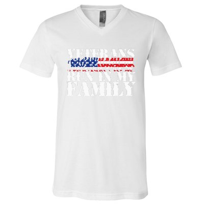 Military Veterans Run in My Family Running V-Neck T-Shirt