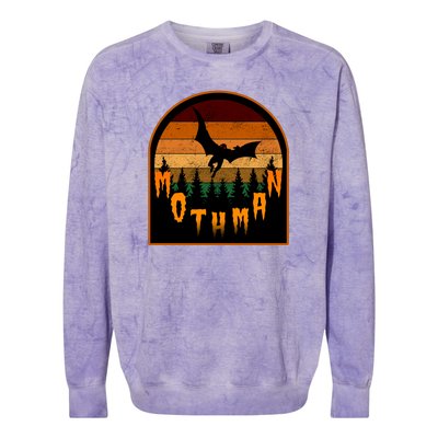 Mothman Vintage Retro Colorblast Crewneck Sweatshirt