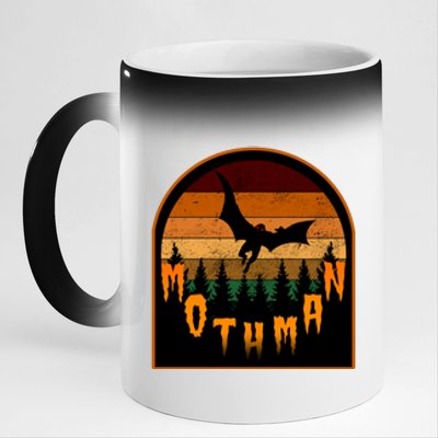 Mothman Vintage Retro 11oz Black Color Changing Mug