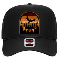 Mothman Vintage Retro High Crown Mesh Back Trucker Hat