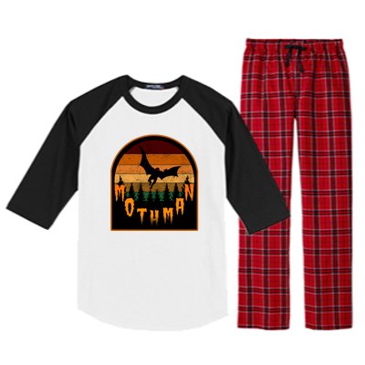 Mothman Vintage Retro Raglan Sleeve Pajama Set