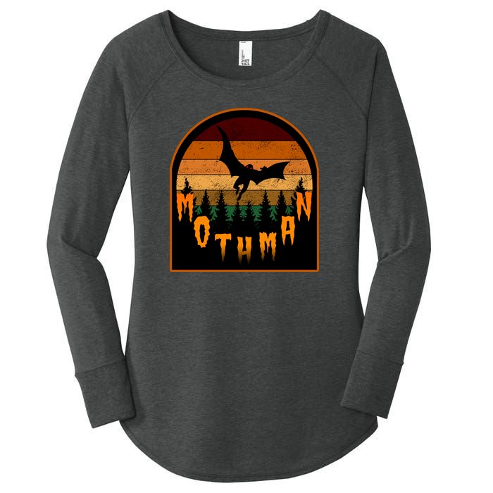 Mothman Vintage Retro Women's Perfect Tri Tunic Long Sleeve Shirt