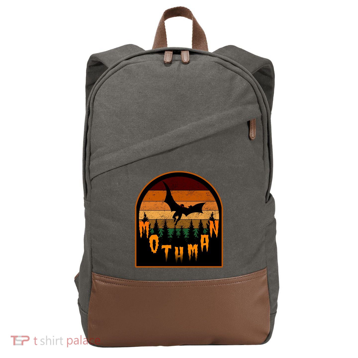 Mothman Vintage Retro Cotton Canvas Backpack