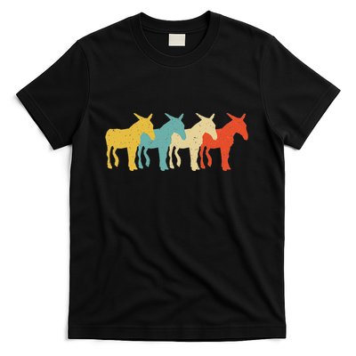 Mule Vintage Retro Donkey Horse Hybrid Lover 60s 70s T-Shirt