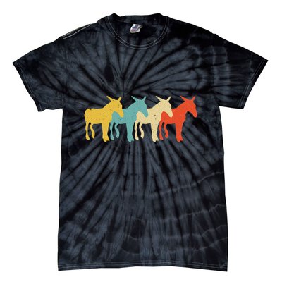 Mule Vintage Retro Donkey Horse Hybrid Lover 60s 70s Tie-Dye T-Shirt