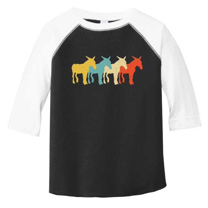 Mule Vintage Retro Donkey Horse Hybrid Lover 60s 70s Toddler Fine Jersey T-Shirt