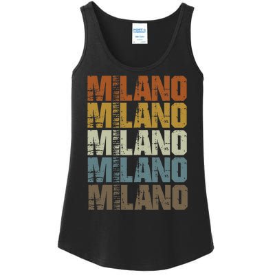 Milano Vintage Retro Souvenir Milano Milan Italy Fashion Ladies Essential Tank