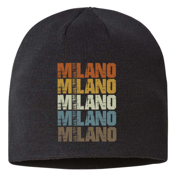 Milano Vintage Retro Souvenir Milano Milan Italy Fashion Sustainable Beanie