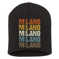 Milano Vintage Retro Souvenir Milano Milan Italy Fashion Short Acrylic Beanie