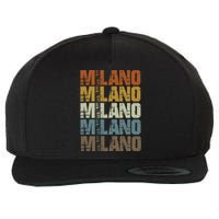 Milano Vintage Retro Souvenir Milano Milan Italy Fashion Wool Snapback Cap