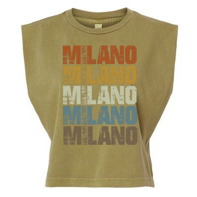 Milano Vintage Retro Souvenir Milano Milan Italy Fashion Garment-Dyed Women's Muscle Tee