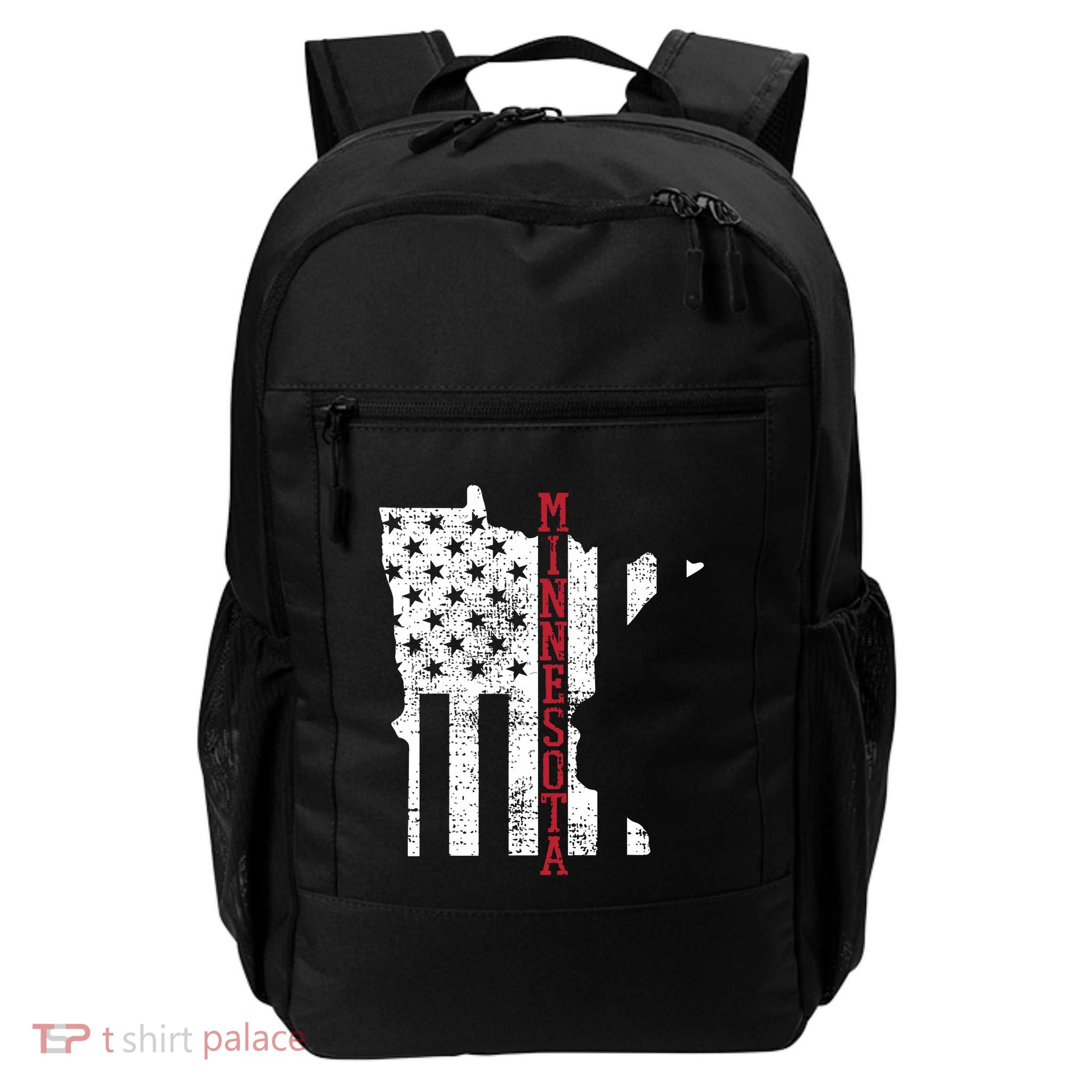 Minnesota Vintage Retro Usa Flag America Merica 4th Of July Backpack