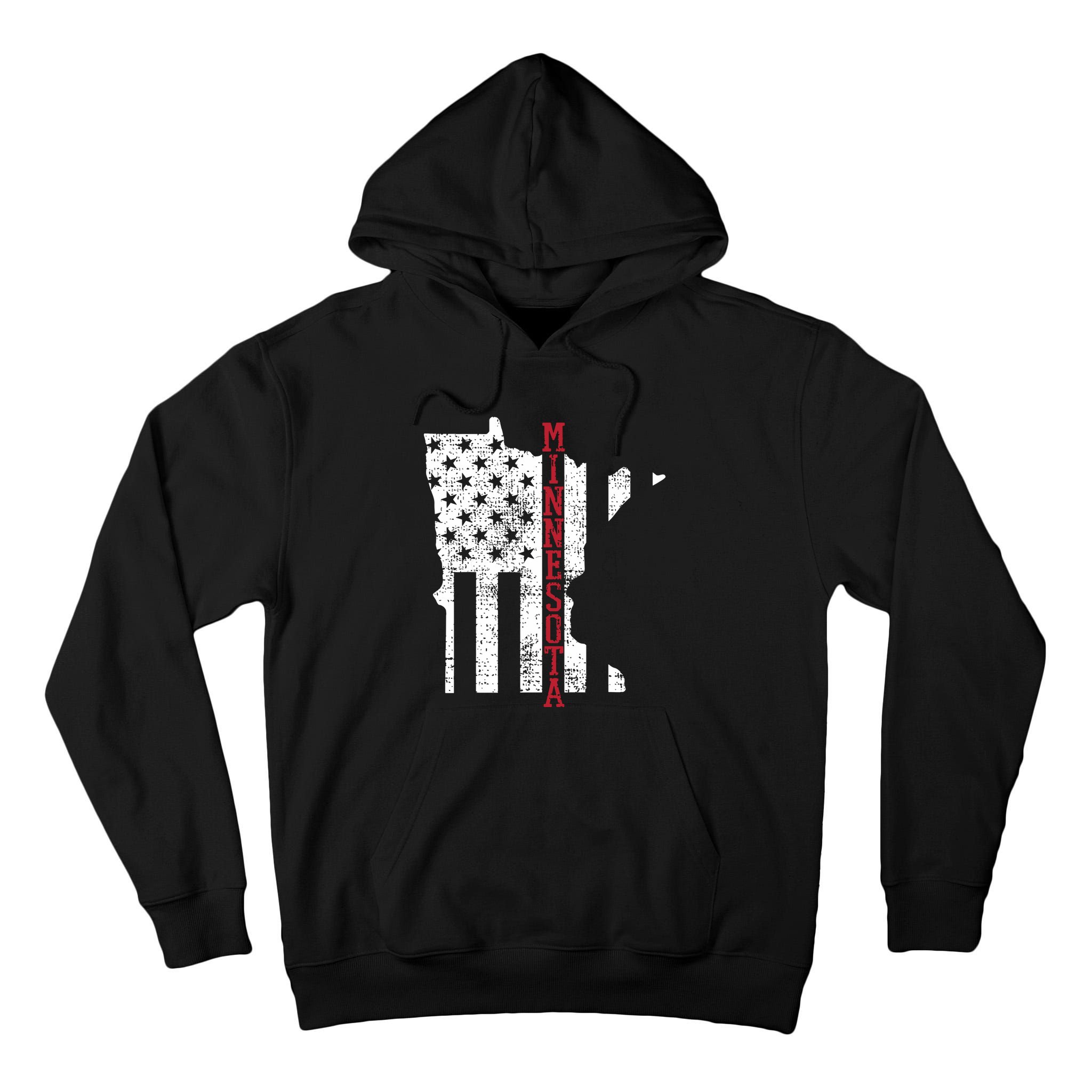 Minnesota Vintage Retro Usa Flag America Merica 4th Of July Tall Hoodie