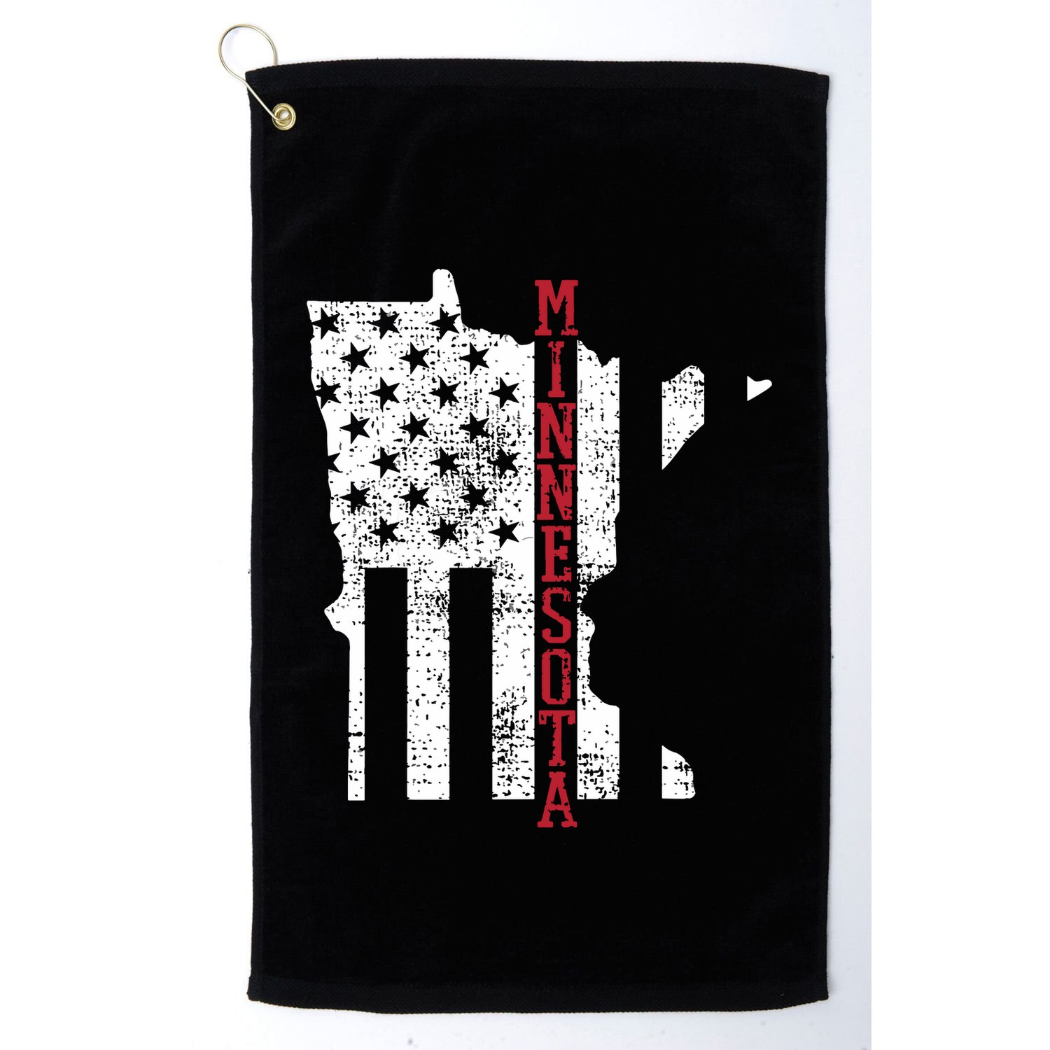 Minnesota Vintage Retro Usa Flag America Merica 4th Of July Golf Towel