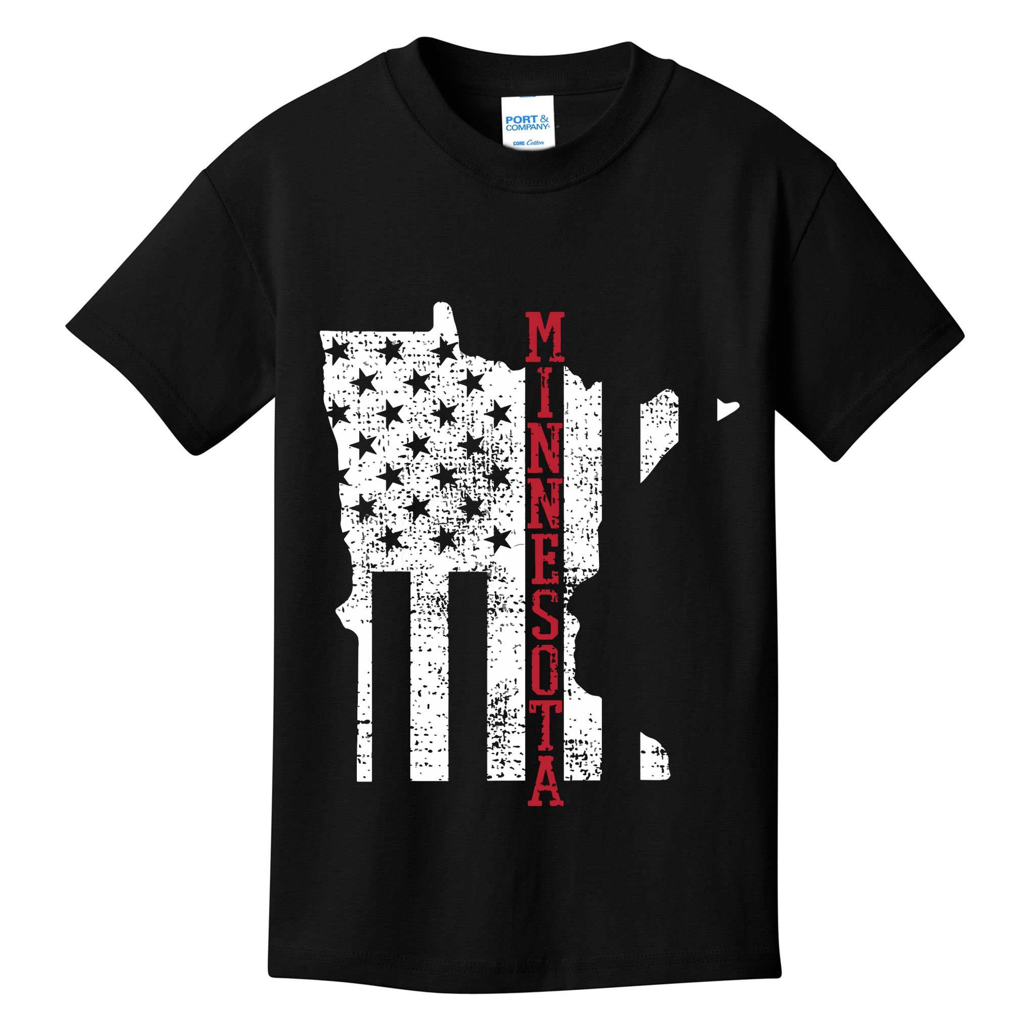 Minnesota Vintage Retro Usa Flag America Merica 4th Of July Kids T-Shirt
