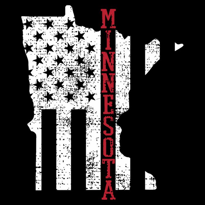 Minnesota Vintage Retro Usa Flag America Merica 4th Of July Kids T-Shirt