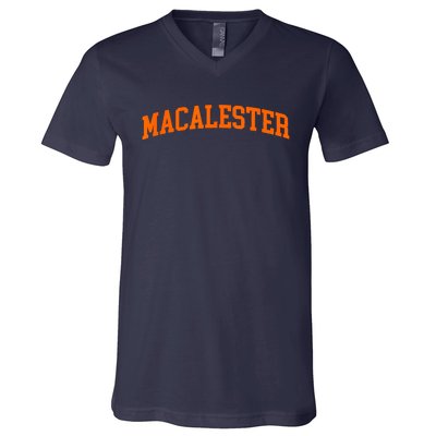 Macalester Vintage Retro College Athletic Sports V-Neck T-Shirt