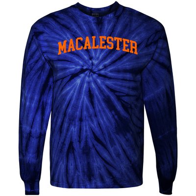 Macalester Vintage Retro College Athletic Sports Tie-Dye Long Sleeve Shirt