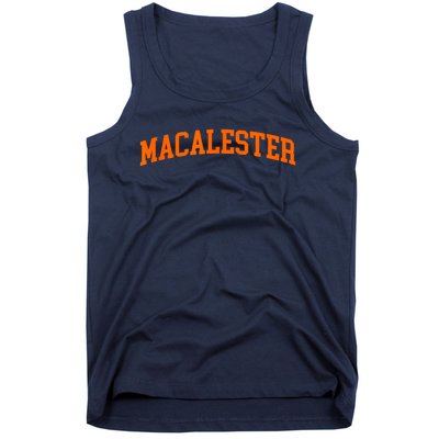 Macalester Vintage Retro College Athletic Sports Tank Top