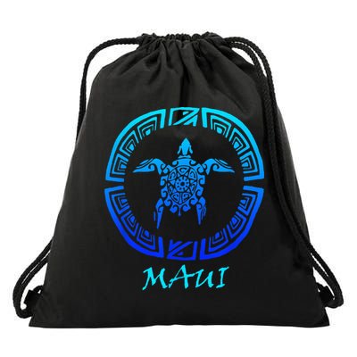 Maui Vintage Retro Tribal Sea Turtle Throwback Drawstring Bag