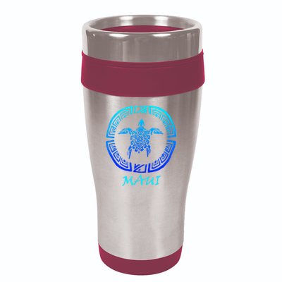 Maui Vintage Retro Tribal Sea Turtle Throwback 16oz Travel Tumbler