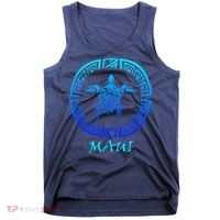 Maui Vintage Retro Tribal Sea Turtle Throwback Tank Top