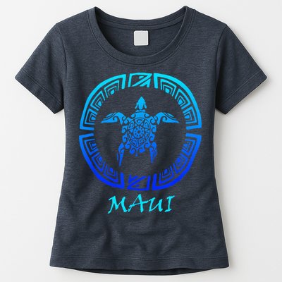 Maui Vintage Retro Tribal Sea Turtle Throwback Womens T-Shirt