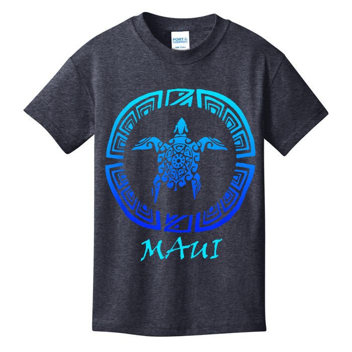 Maui Vintage Retro Tribal Sea Turtle Throwback Kids T-Shirt