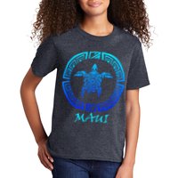 Maui Vintage Retro Tribal Sea Turtle Throwback Kids T-Shirt
