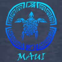 Maui Vintage Retro Tribal Sea Turtle Throwback Kids T-Shirt