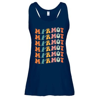 Marmot Vintage Retro Marmot Animals Funny Groundhog Lover Ladies Essential Flowy Tank