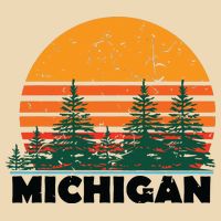 Michigan Vintage Retro Sunset Mi State Gift Bag