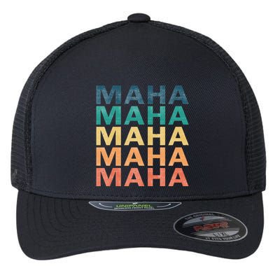 Maha Vintage Retro Maha Name Flexfit Unipanel Trucker Cap