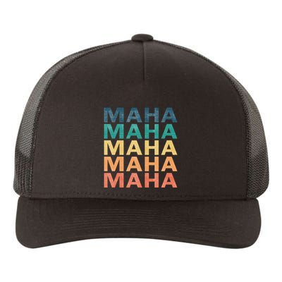 Maha Vintage Retro Maha Name Yupoong Adult 5-Panel Trucker Hat