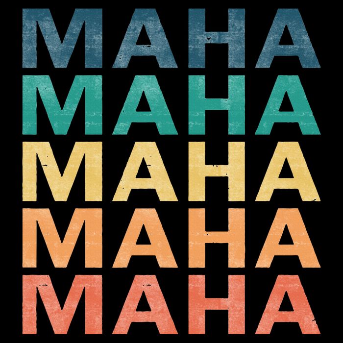 Maha Vintage Retro Maha Name Hoodie