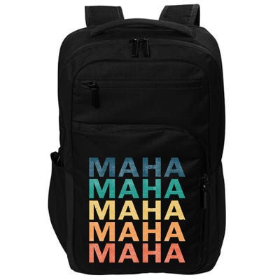 Maha Vintage Retro Maha Name Impact Tech Backpack