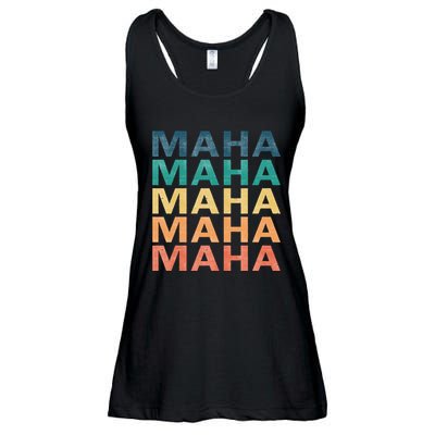 Maha Vintage Retro Maha Name Ladies Essential Flowy Tank