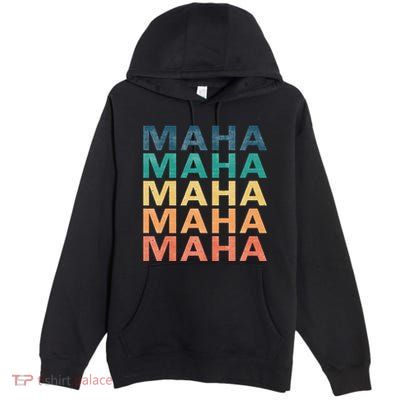 Maha Vintage Retro Maha Name Premium Pullover Hoodie