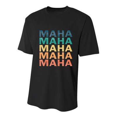 Maha Vintage Retro Maha Name Youth Performance Sprint T-Shirt