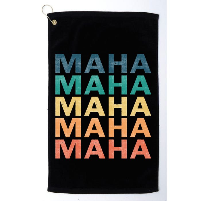 Maha Vintage Retro Maha Name Golf Towel