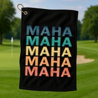 Maha Vintage Retro Maha Name Golf Towel