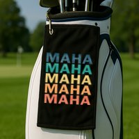 Maha Vintage Retro Maha Name Golf Towel