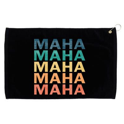 Maha Vintage Retro Maha Name Grommeted Golf Towel