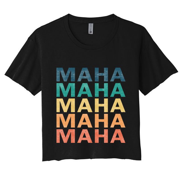Maha Vintage Retro Maha Name Crop Top